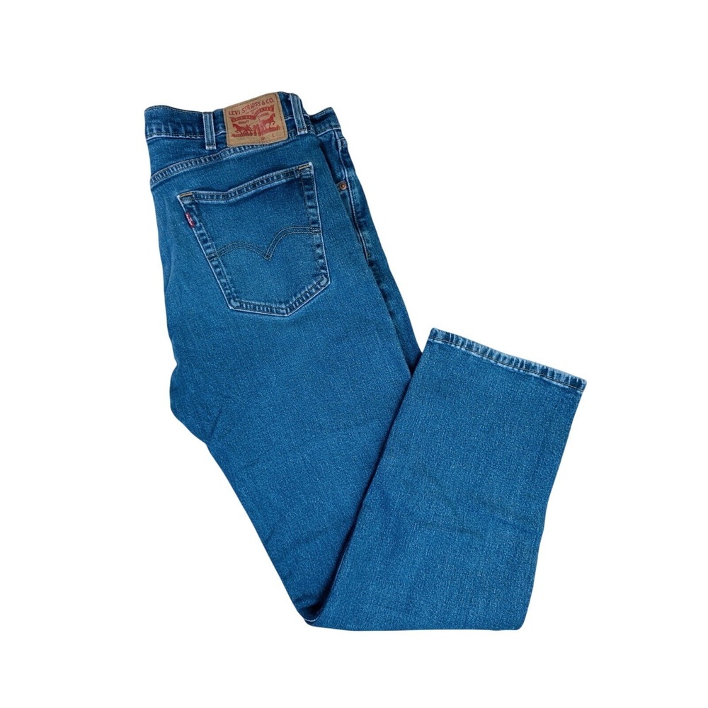 Levi's 505 Regular Fit Medium Wash Blue Denim Jeans Straight Leg 5-Pocket 40x32
